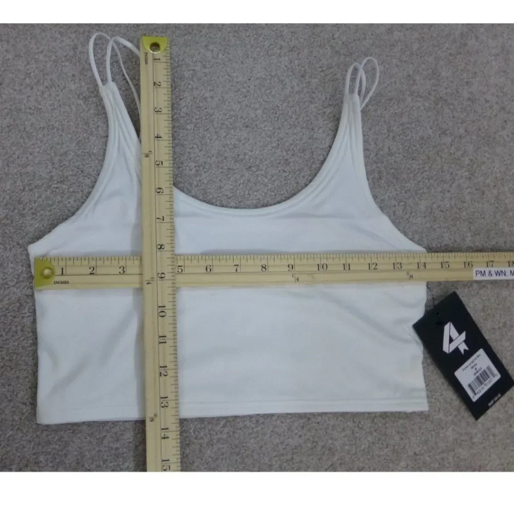NWT Fourlaps Poise Longline Bra White